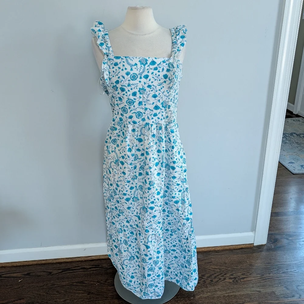 Women's Draper James Large Maxi Blue White - Picture 2 of 7